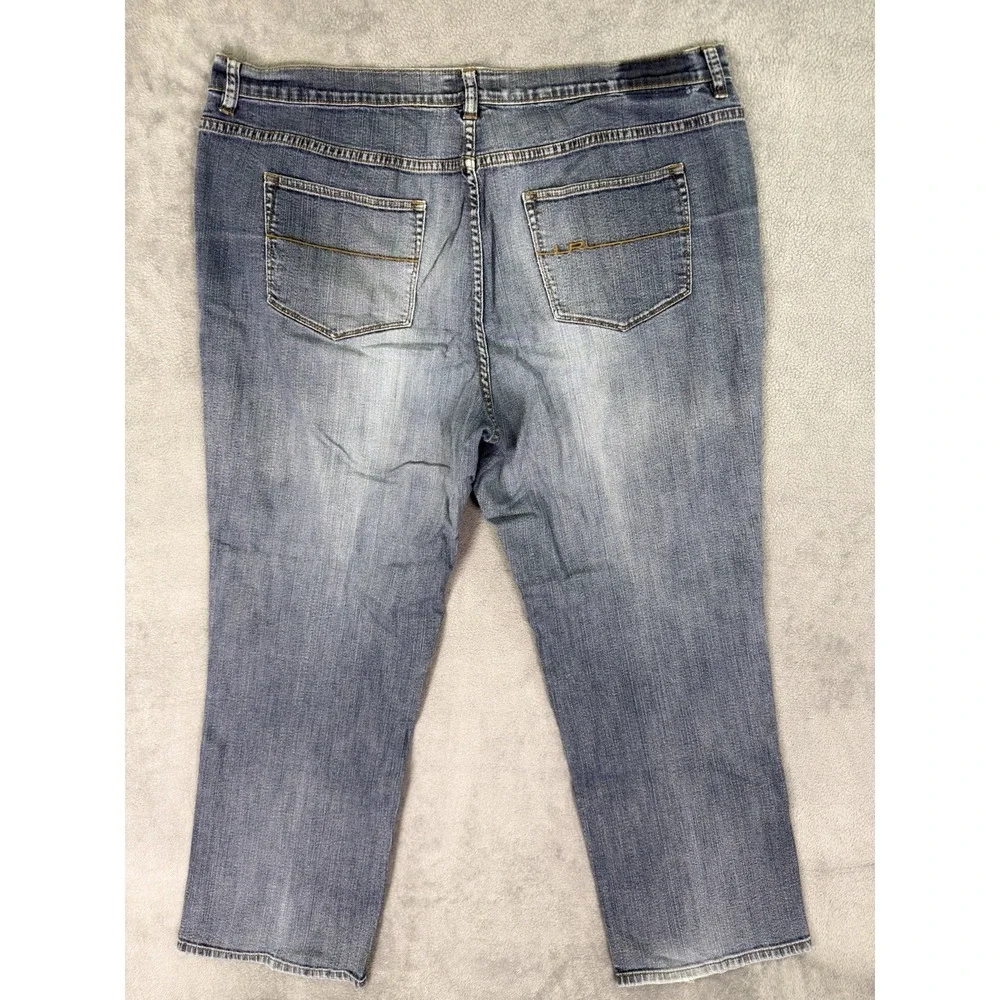 Lauren Ralph Lauren Jeans Womens 20W Plus‎ Blue Straight Classic High Rise Denim